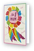Number 1 Mom - Diamond Embroidery Greeting Card Kit