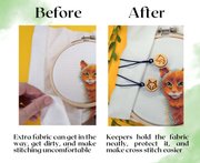 Wooden Foxes - Magnetic Fabric Keepers (2pcs)