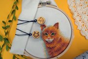 Wooden Foxes - Magnetic Fabric Keepers (2pcs)