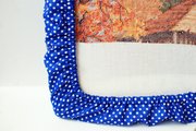 Blue Polka Dot Fabric Grime Guard 17" x 17"