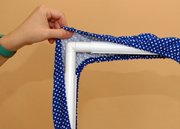 Blue Polka Dot Fabric Grime Guard 17" x 17"
