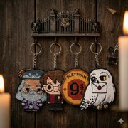 Harry Potter Keychains - Harry - Cross Stitch Kit, different perspective #1. Select this picture to zoom in