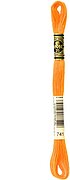 DMC 741 Six Strand Floss - Medium Tangerine Orange