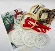 Winter Birds and Bells - Christmas Embroidery Kit, different perspective #2. Select this picture to zoom in