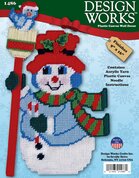 Snowman With Broom - Christmas Plastic Canvas Kit