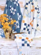 Denim Daisies Eyelet - Daisy Midnight Jean - Quilt Fabric