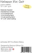 Halloween Mini Quilt - Quilt Pattern