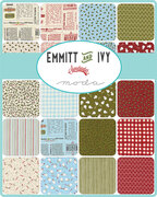 Emmitt and Ivy Ornament - Sky - Christmas Quilt Fabric
