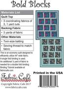Bold Blocks - Quilt Pattern