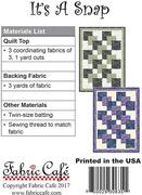 Its A Snap 3 Yard Lap Quilt - Quilt Pattern