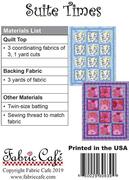 Suite Times 3 Yard Lap Quilt - Quilt Pattern