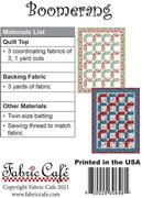 Boomerang - Quilt Pattern