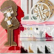 Santa Claus - Christmas Wooden Bead Kit, different perspective #2. Select this picture to zoom in