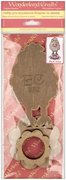 Lamb with Bow - Easter Egg Stand Ornament Wooden Bead Kit, different perspective #2. Select this picture to zoom in
