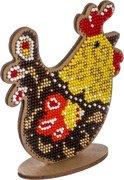Colorful Hen - Ornament Wooden Bead Kit, different perspective #1. Select this picture to zoom in