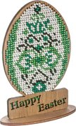 Easter Egg - Happy Easter Green - Wooden Bead Kit, different perspective #1. Select this picture to zoom in