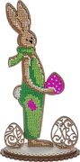 Easter Bunny - Ornament Wooden Bead Kit, different perspective #1. Select this picture to zoom in