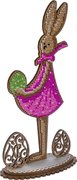 Easter Bunny Lady - Ornament Wooden Bead Kit, different perspective #1. Select this picture to zoom in