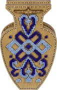 Blue Lace - Double-Sided Vase Wooden Bead Kit, different perspective #1. Select this picture to zoom in