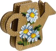 Floral Watering Can - Double-Sided Vase Wooden Bead Kit, different perspective #1. Select this picture to zoom in