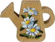 Floral Watering Can - Double-Sided Vase Wooden Bead Kit, different perspective #2. Select this picture to zoom in