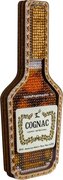 Cognac Bottle - Christmas Ornament Wooden Bead Kit, different perspective #1. Select this picture to zoom in
