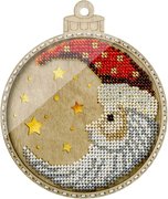 Santa Under the Stars - Christmas Wooden Bead Kit, different perspective #1. Select this picture to zoom in