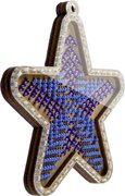 Midnight Star - Christmas Ornament Wooden Bead Kit, different perspective #1. Select this picture to zoom in