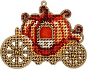 Magical Carriage - Christmas Ornament Wooden Bead Kit, different perspective #1. Select this picture to zoom in