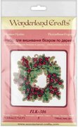 Holiday Wreath - Christmas Ornament Wooden Bead Kit, different perspective #1. Select this picture to zoom in