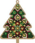 Emerald Tale Tree - Christmas Ornament Wooden Bead Kit, different perspective #1. Select this picture to zoom in