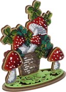 Lucky Amanita - Ornament Wooden Bead Kit, different perspective #1. Select this picture to zoom in