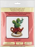 Cactus In A Teapot - Ornament Wooden Bead Kit, different perspective #2. Select this picture to zoom in