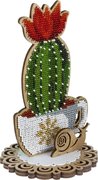 Cactus In A Cup - Ornament Wooden Bead Kit, different perspective #1. Select this picture to zoom in