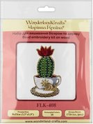 Cactus In A Cup - Ornament Wooden Bead Kit, different perspective #2. Select this picture to zoom in