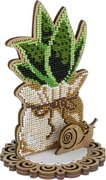 Cactus In A Pot - Ornament Wooden Bead Kit, different perspective #1. Select this picture to zoom in