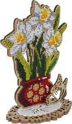 Daffodils In A Pot - Ornament Wooden Bead Kit, different perspective #1. Select this picture to zoom in