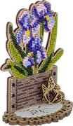 Irises In A Pot - Ornament Wooden Bead Kit, different perspective #1. Select this picture to zoom in