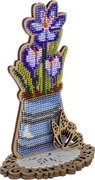 Crocuses In A Jug - Ornament Wooden Bead Kit, different perspective #1. Select this picture to zoom in