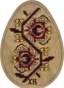 Box-Egg #5 Double-Sided - Ornament Wooden Bead Kit, different perspective #2. Select this picture to zoom in