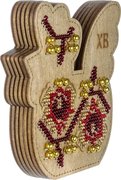 Box-Chick #3 Double-Sided - Ornament Wooden Bead Kit, different perspective #1. Select this picture to zoom in