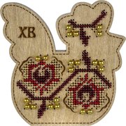 Box-Chick #3 Double-Sided - Ornament Wooden Bead Kit, different perspective #2. Select this picture to zoom in