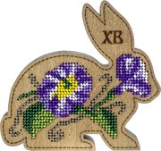 Box-Bunny #2 Double-Sided - Ornament Wooden Bead Kit, different perspective #2. Select this picture to zoom in