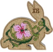 Box-Bunny #1 Double-Sided - Ornament Wooden Bead Kit, different perspective #2. Select this picture to zoom in
