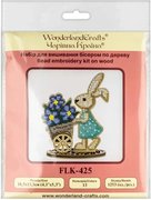 Bunny With Cart - Ornament Wooden Bead Kit, different perspective #2. Select this picture to zoom in
