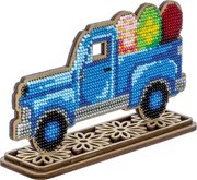 Easter Truck - Ornament Wooden Bead Kit, different perspective #1. Select this picture to zoom in