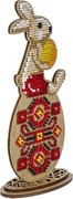 Bunny on Egg - Easter Ornament Wooden Bead Kit, different perspective #1. Select this picture to zoom in
