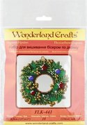 Wreath With Ornaments - Christmas Ornament Wooden Bead Kit, different perspective #1. Select this picture to zoom in