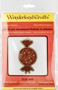 Candy Golden Motif - Christmas Ornament Wooden Bead Kit, different perspective #1. Select this picture to zoom in