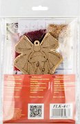 Bell Golden Motif - Christmas Ornament Wooden Bead Kit, different perspective #2. Select this picture to zoom in